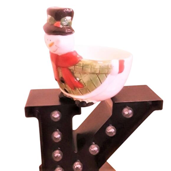 Snowman Oval Candy Nuts Bowl - Picture 5 of 7